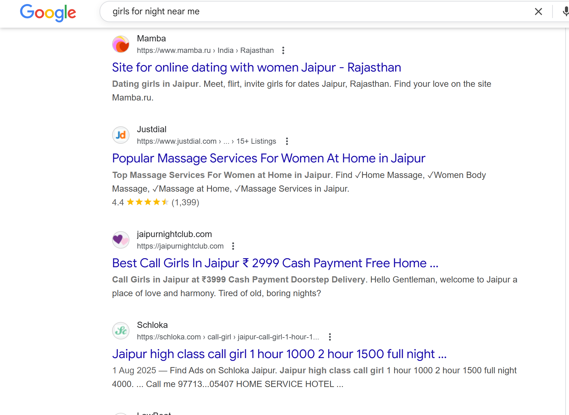 Jaipur Call Girls Google's Trusted